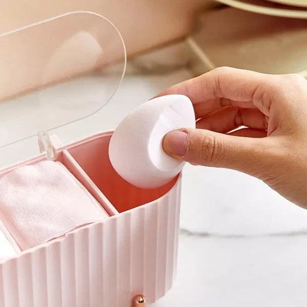 Porta Esponja de Maquiagem e Algodão Decorativo de Luxo Invenzione